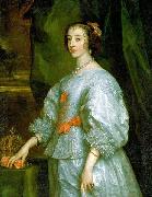 Anthony Van Dyck, Princess Henrietta Maria of France, Queen consort of England. This is the first portrait of Henrietta Maria painted